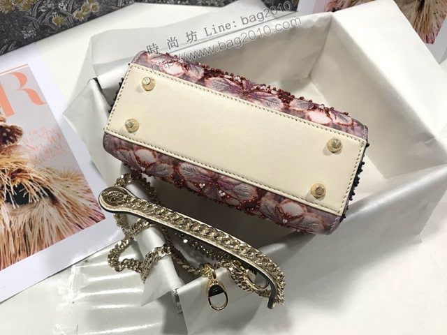 Dior女包 迪奧Lady Dior三格刺繡萬花筒手袋 Dior手提肩背斜挎包  dfk1799